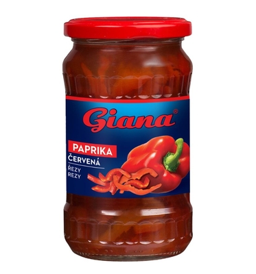 Červená paprika rezy v sladkokyslom náleve 320g